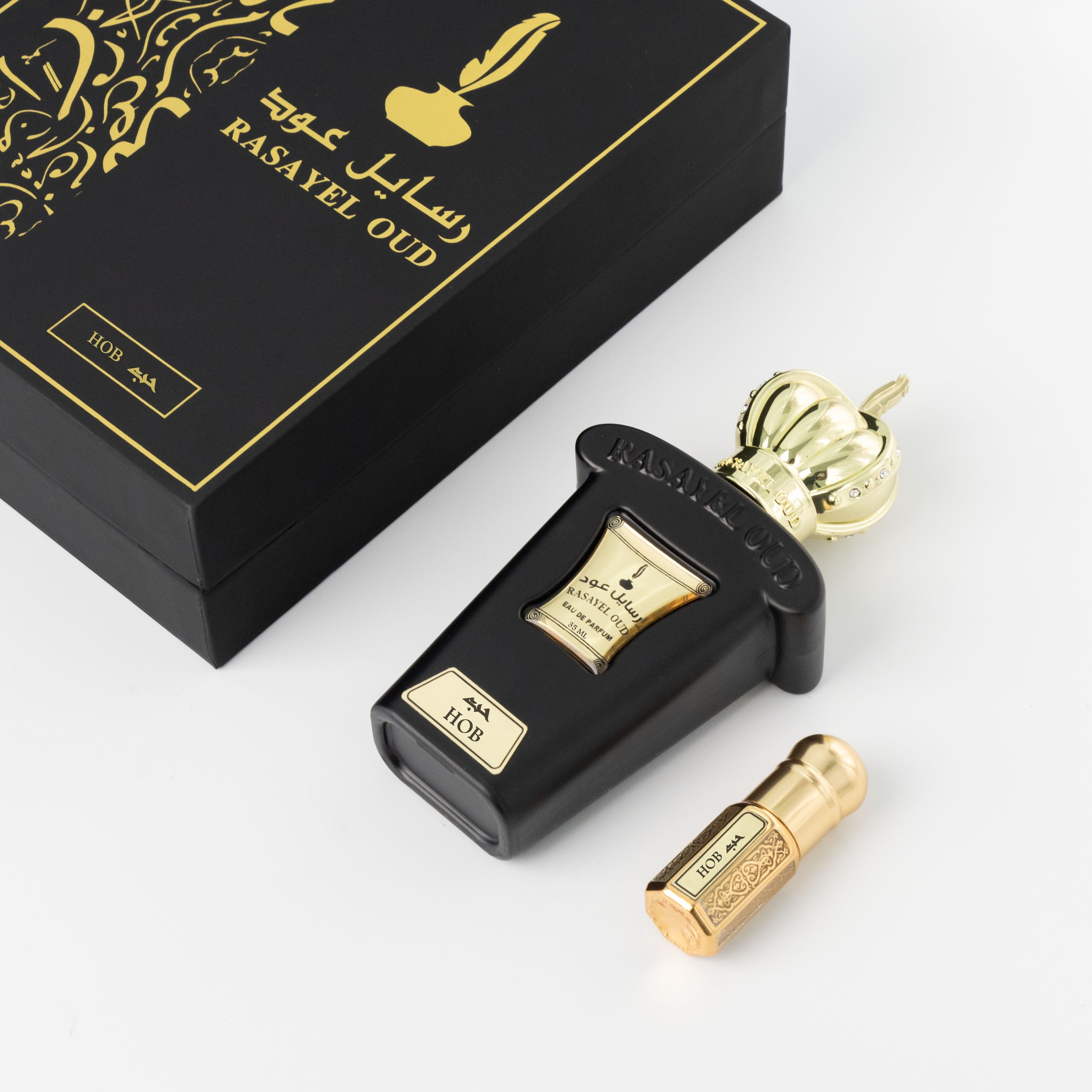 Rasayel Oud Hob parfüm szett: 35 ml Eau de Parfum és 3 ml parfümolaj